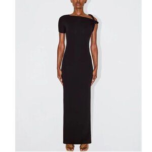 KHY Sueded Stretch Twist Maxi Dress